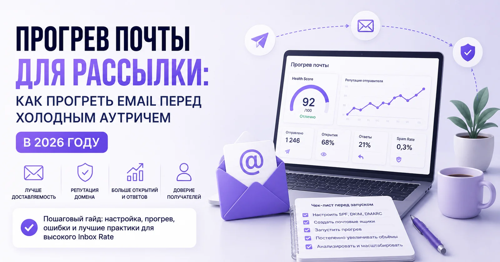 Прогрев почты для рассылки: как прогреть email перед холодным аутричем в 2026 году